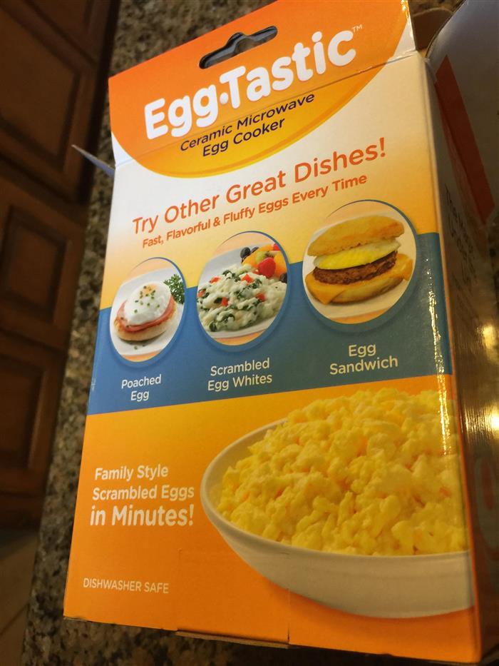 As Seen on TV Egg-Tastic Microwave Egg Cooker and Poacher, White/Orange